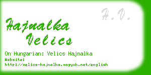 hajnalka velics business card